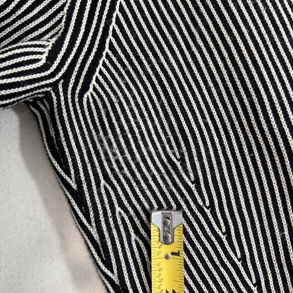 Paul Smith Men's Ribbed Full Zip Crew Knit Black Cotton Blend Size Medium *Flaw - Picture 7 of 13